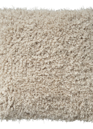 Fluffy Beige Shag Accent Throw Pillow-5