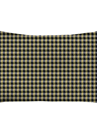 Yellow Houndstooth Lumbar Throw Pillow-0