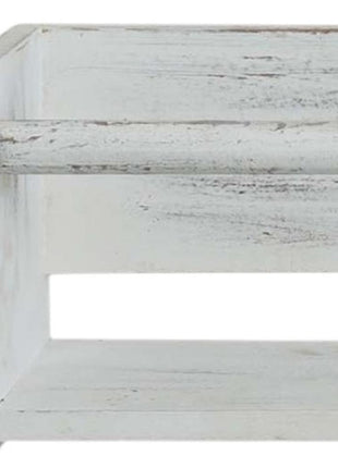 Set Of Two White Wood Wall Mounted Floating Shelves-2