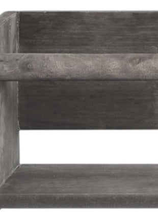 Set Of Two Gray Wood Wall Mounted Floating Shelves-3